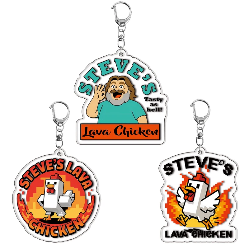 

Брелок Steve Chicken, акриловый студенческий декор, игровая фигурка, подвеска, сумка, брелок, кавайная игровая фигурка, аксессуары для мальчиков, подарок на день рождения