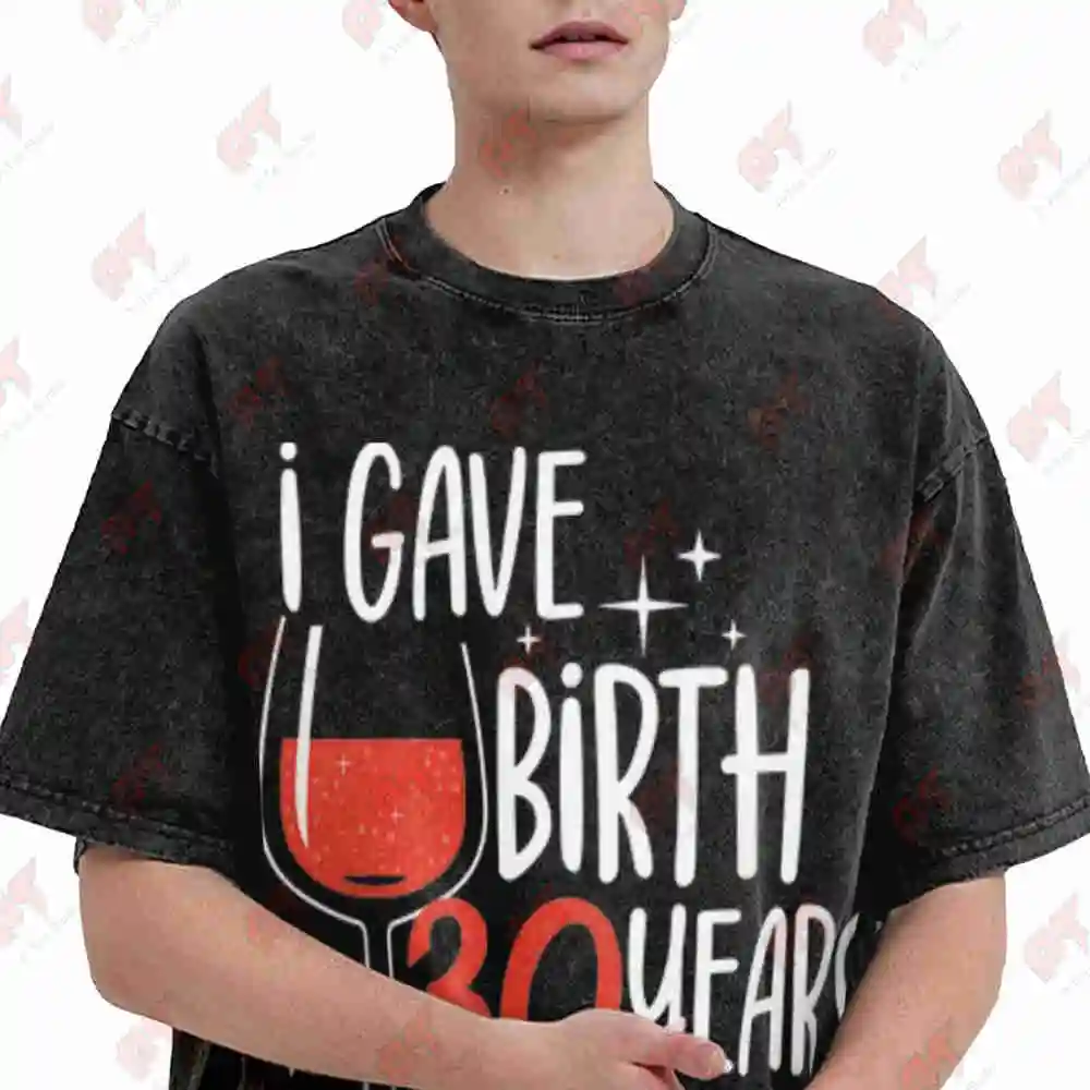 30th Birthday After 30 Years Drinking Vintage Washed Tee Pure Cotton T-Shirt