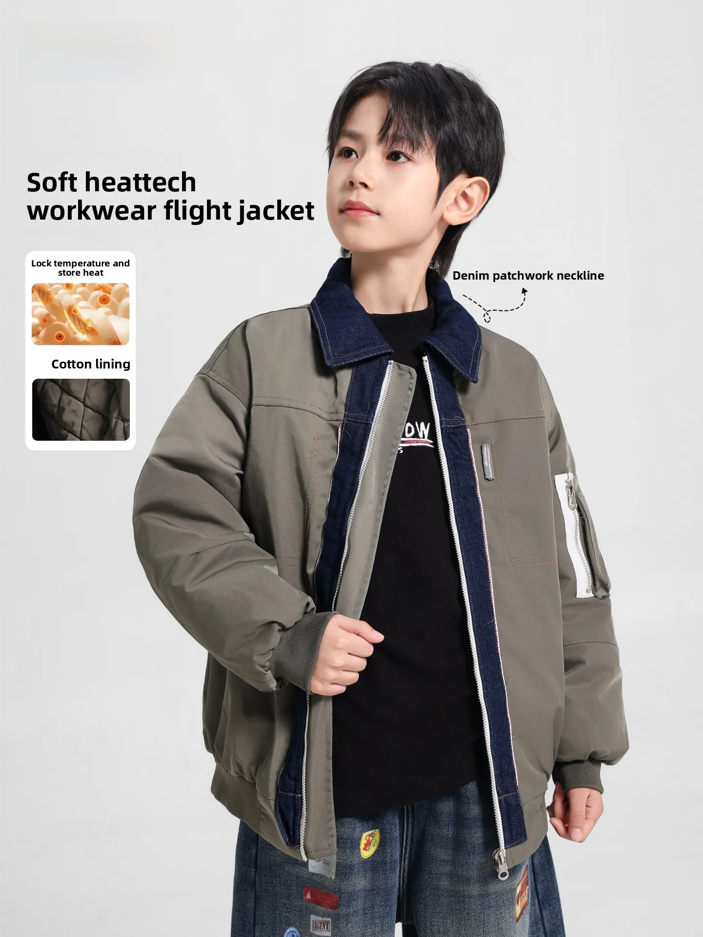 japanese-sle-boys'-military-een-workwear-flight-jaet-cotton-lined-thiened-zipper-closure-ort-coat-for-children