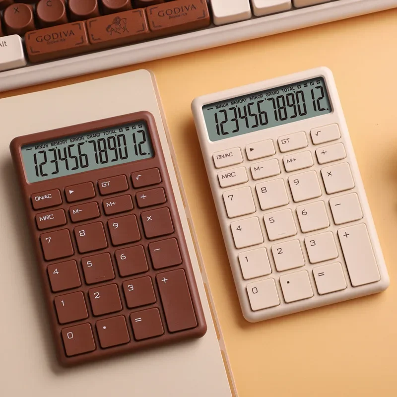 Boutique Stationery Small Square Calculator Chocolate Calculator Small Portable Cute Computing Machine School Dual Portable