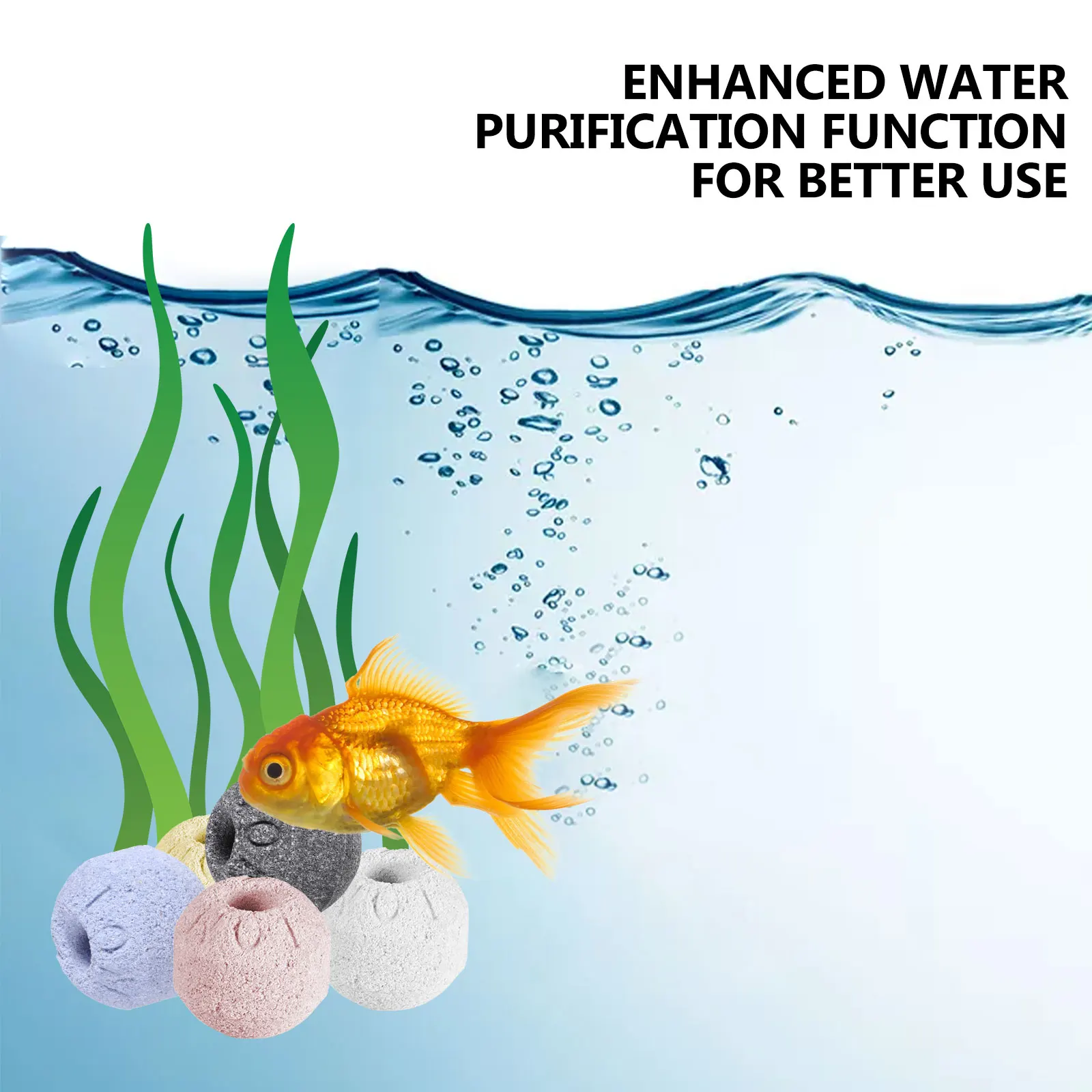 

Creative Fish Tank Filter Balls Negative Ion Nano Cultivation Stones Aquarium Bio Ball Water Purifier Long Lasting Hard
