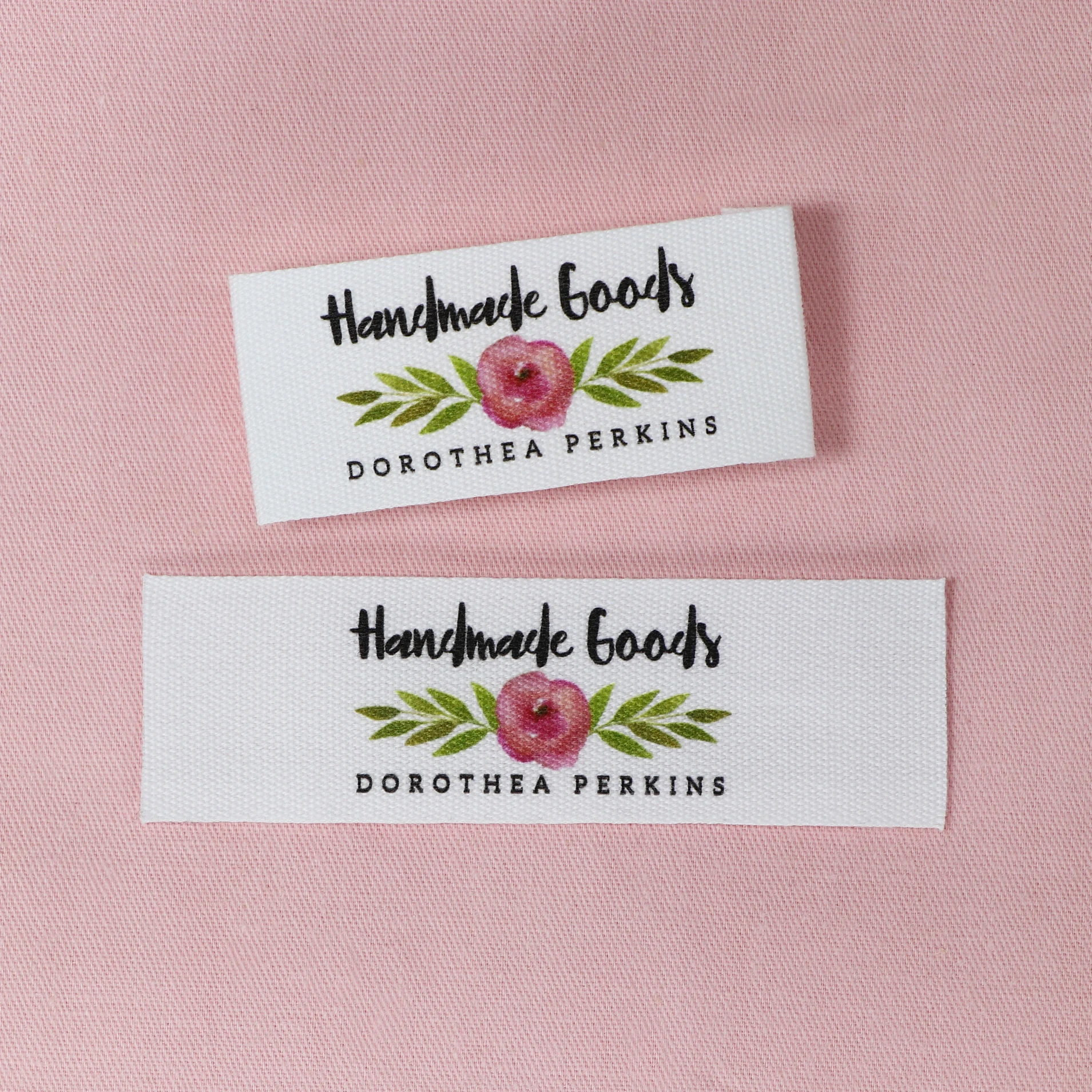 Custom Sewing label, Logo or Text - Custom Design, Personalized Brand , Sew on Cotton Fabric, Free shipping (FR067)