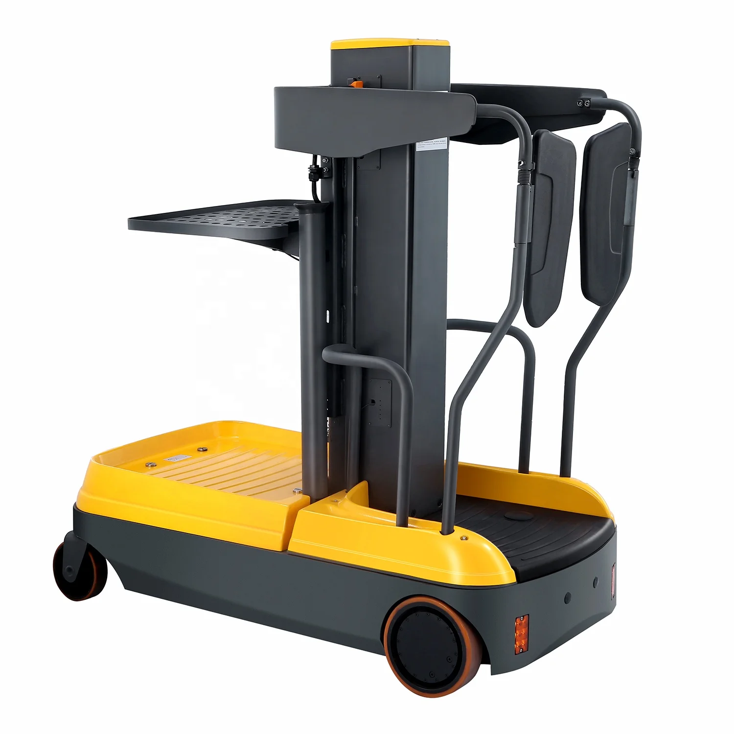 Xilin 5m Standing Driving Electric High-Powered Mini Order Picker Truck With Safety Gate