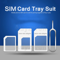 1/5/10 sets Micro Nano SIM Card Adapter Connector Kit For iPhone Huawei P8 lite P9 Xiaomi Note 4 Pro 3S Mi5 sims holder fits all