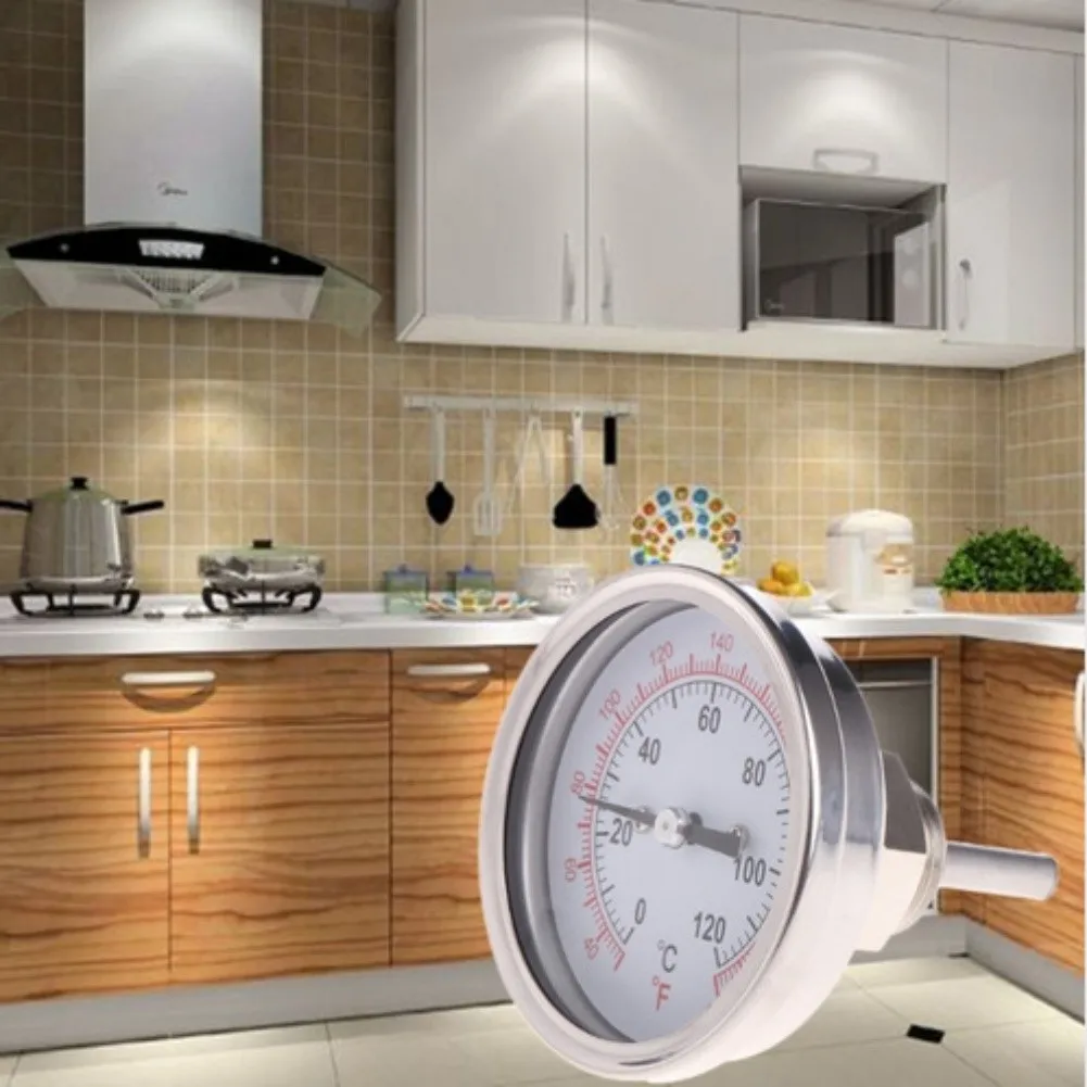 Stainless Steel 63mm Industrial Thermometer For Brewing Distilling Boiler Temperature Gauge Fireplaces Accessories