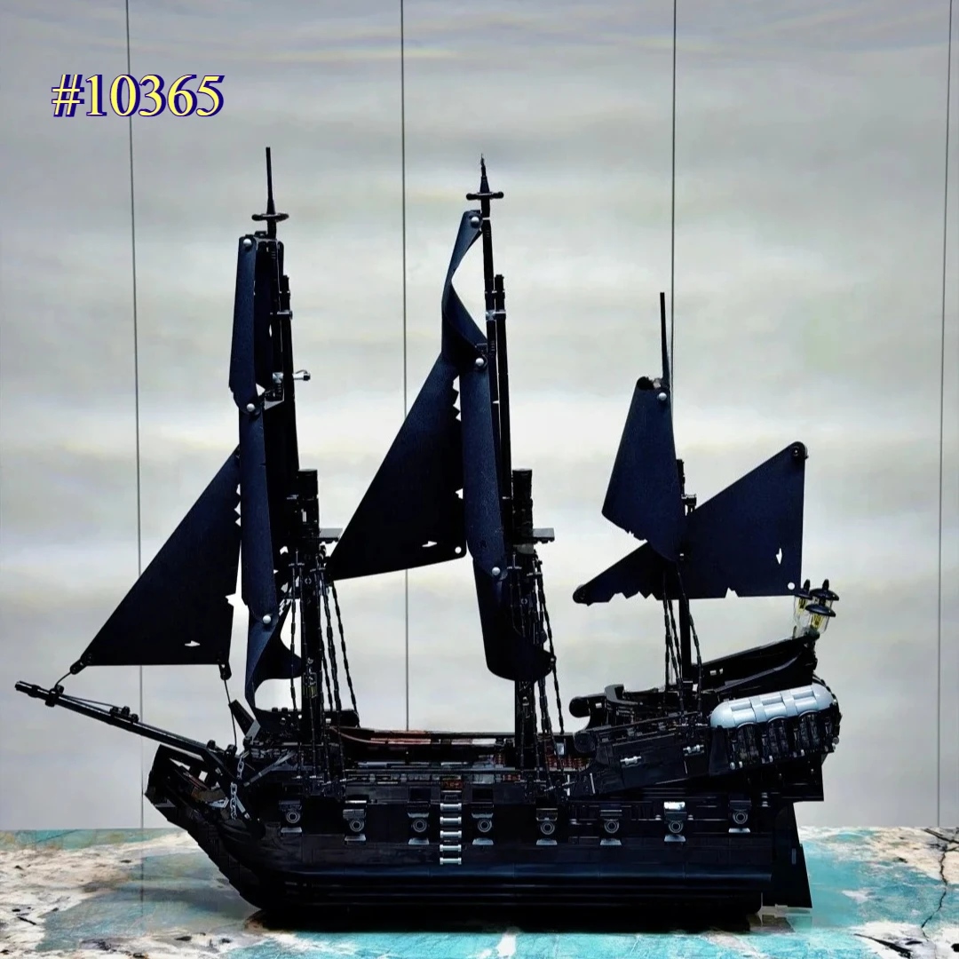 Black-Sail Piratenschiff 10365 Bausteine-Sets, kompatibel mit Legoed-Partikeln, geeignet für Weihnachtsgeschenke, 2862 Stück