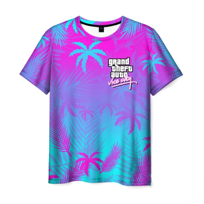 Hot Game GTA T-Shirts Grand Theft Auto Vice City 3D Printed Men Women Summer Fashion Short Sleeve T Shirt Kids Tees Top Clothing