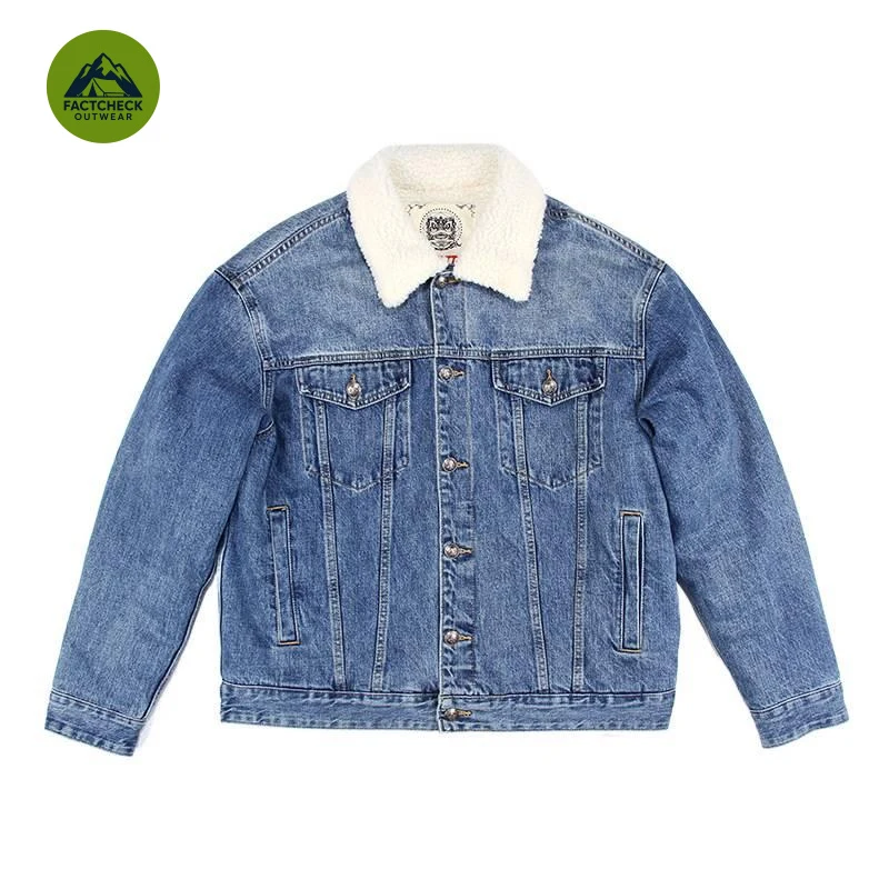FACTCHECK EU US Size Luxury Quality Denim Jacket 350g Lambwool Fleece-Lined Autumn Winter Vintage Work Warm Jacket