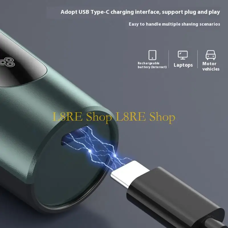 L8re Small Men Electric Raver USB wiederaufladbare Reise Trimmer Elektrischer Bart Rasierer