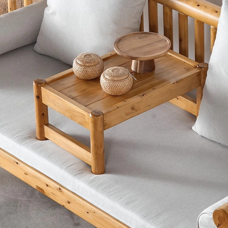 

Simple Small Coffee Table, Wood Tatami Table, Window Sill Corner Table, Outdoor Picnic Table for Balcony or Garden