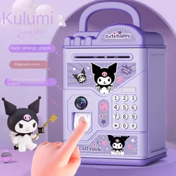 Tirelire Sanurgente Kawaii pour enfants, ma mélodie, beauté noire, ne peut entrer et sortir que de la boîte à verrou, cadeau d'anniversaire Kuromi