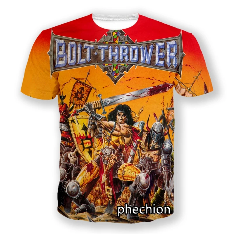 phechion New Fashion Men/Women Bolt Thrower 3D Print Short Sleeve T-Shirt Casual Hip Hop Summer T Shirt Tops S140