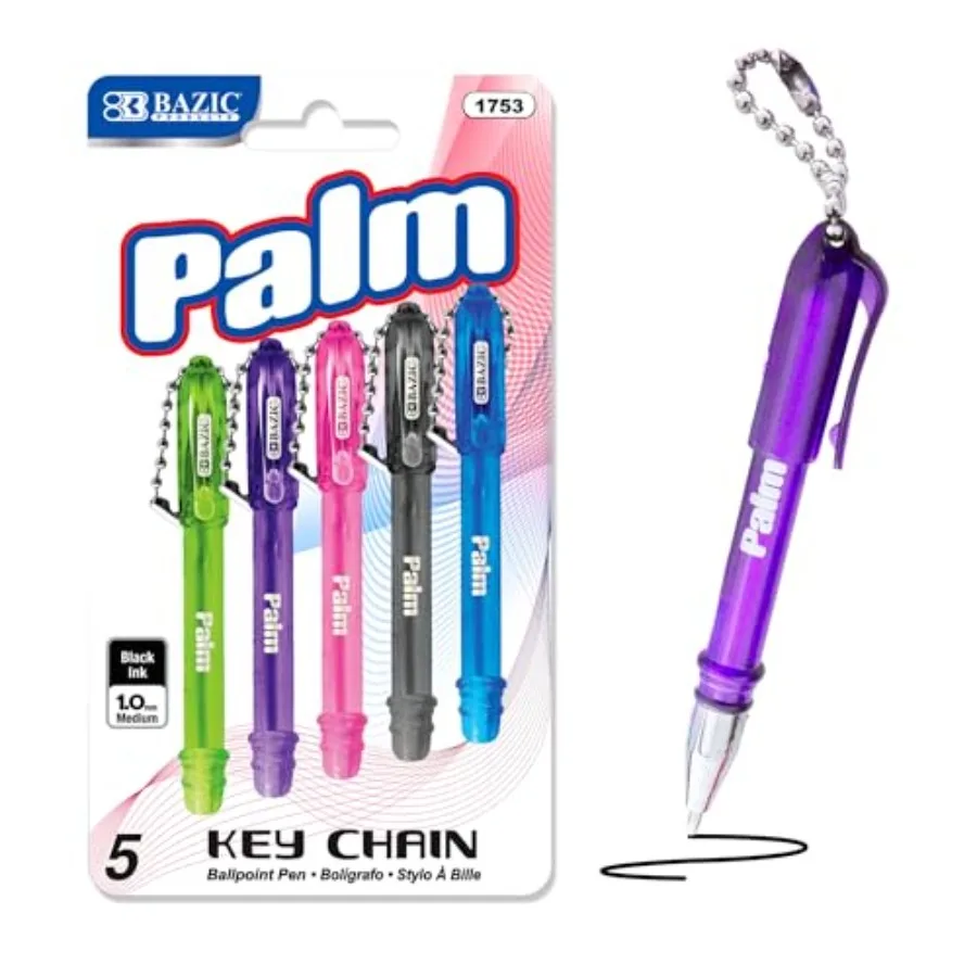 

Mini Ballpoint Pen 1.0 mm Bold Point Ink Smooth Writing Mini Pens with Compact and Key Chain Design Ideal for Travel Badge Reel