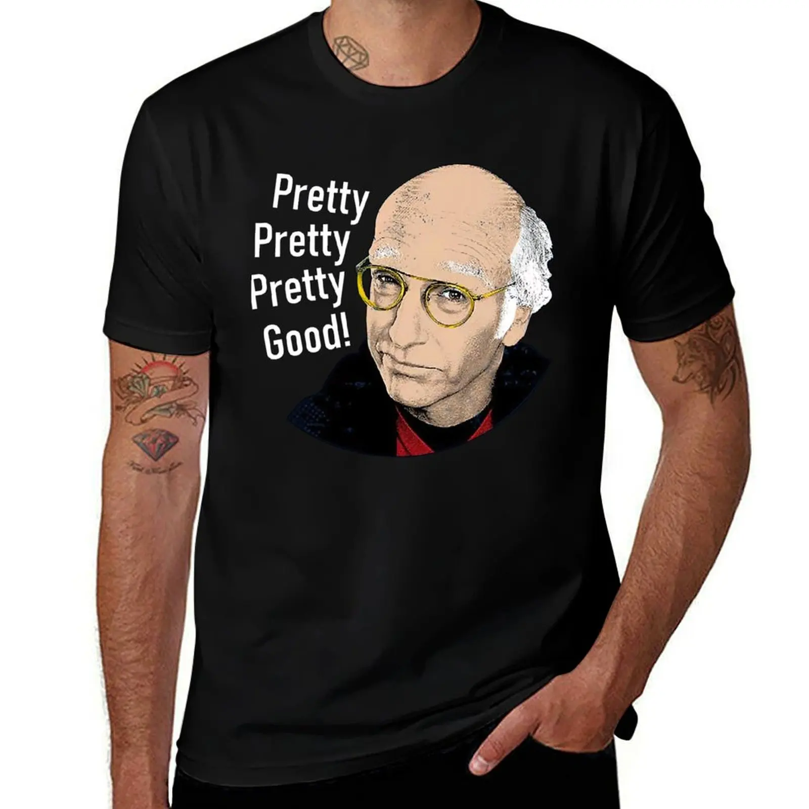 Mens Best Larry David Of Curb Your Enthusiasm Pretty Gifts For Movie Fans T-Shirt Gym Exercise Short Sleeve T-Shirt