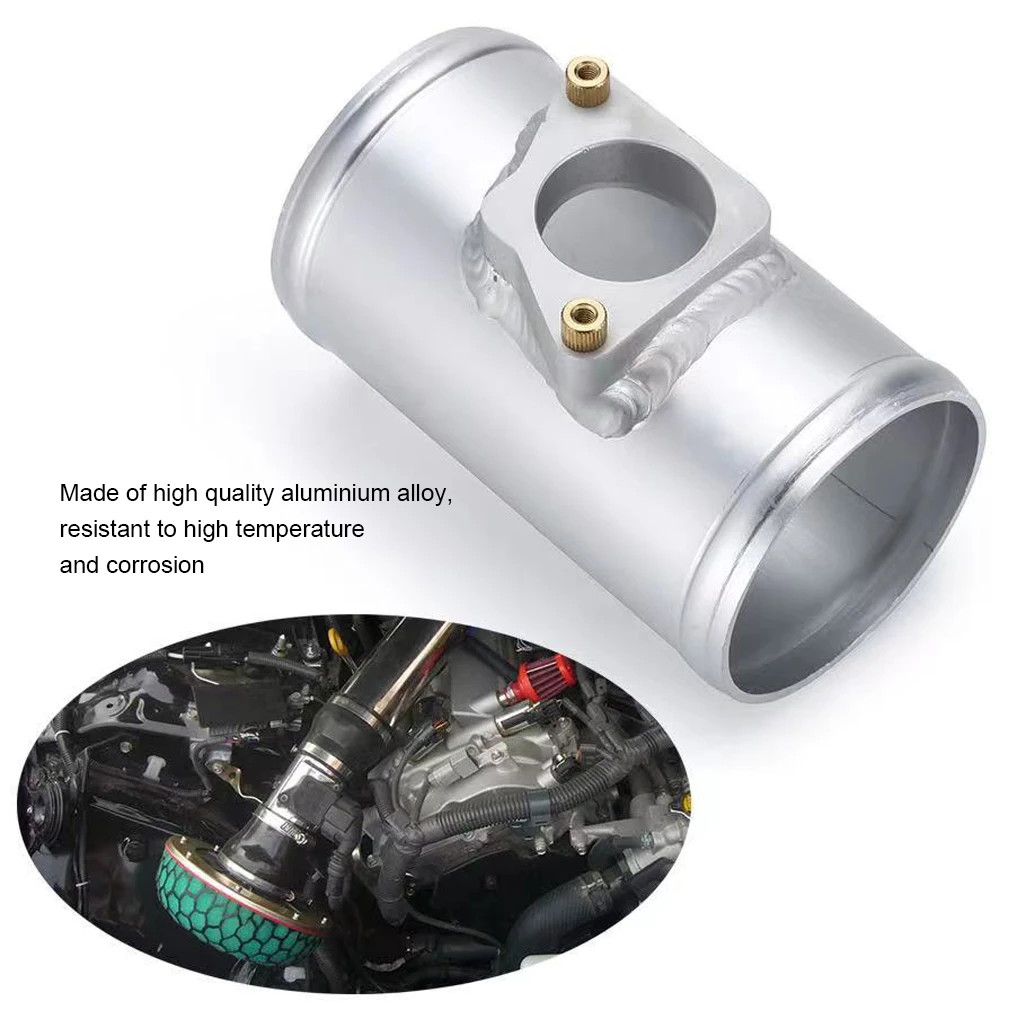 อะแดปเตอร์เซ็นเซอร์วัดการไหลของอากาศแบบยูนิเวอร์แซล พร้อมเกจวัด ตัวฐานยึดทำจากอลูมิเนียมอัลลอยด์ อุปกรณ์ซ่อมรถยนต์ อะไหล่ทดแทน