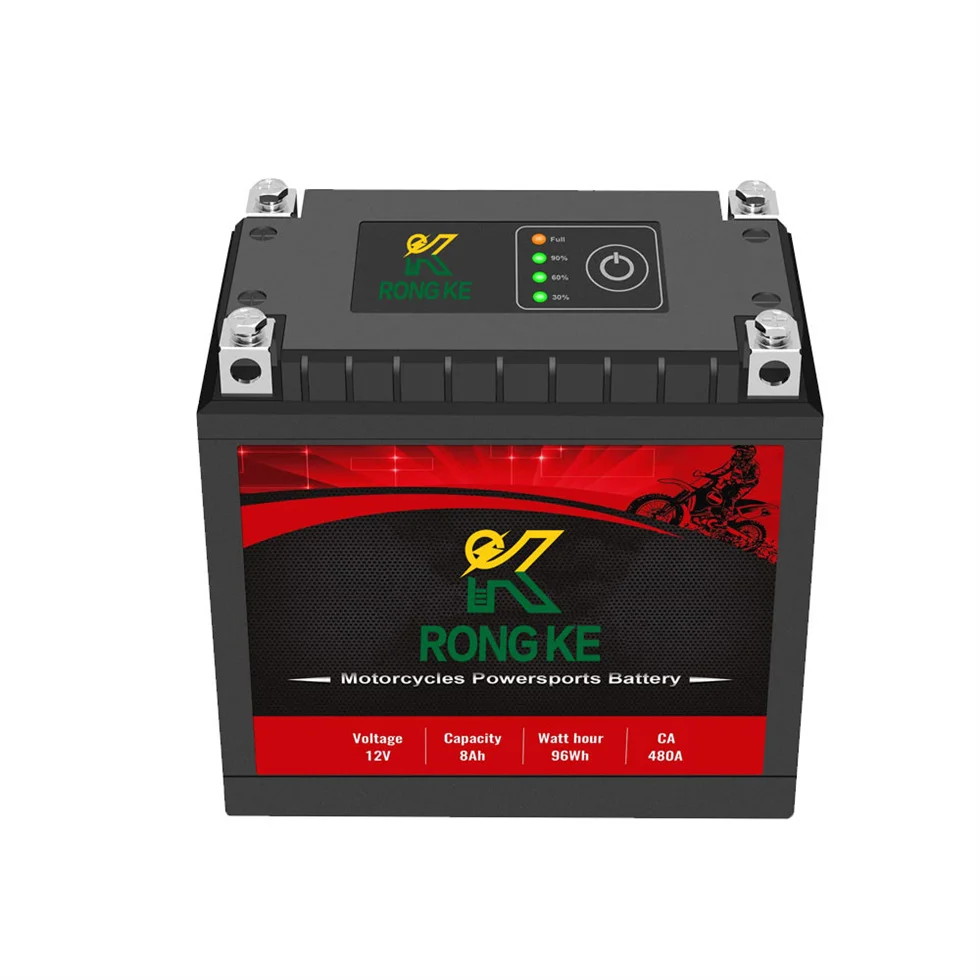 12V 8Ah Deep Cycle Battery With Smart Battery Management System YTX12A-BS Lithium Motorcycle 4 Wheeler Batteries