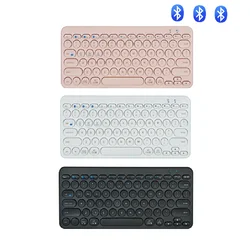 Bluetooth 5.0 & 3-mode Wireless Keyboard Mini English Keyboard for Tablet IOS Android IPhone Ipad Keyboard Pink/Black/White