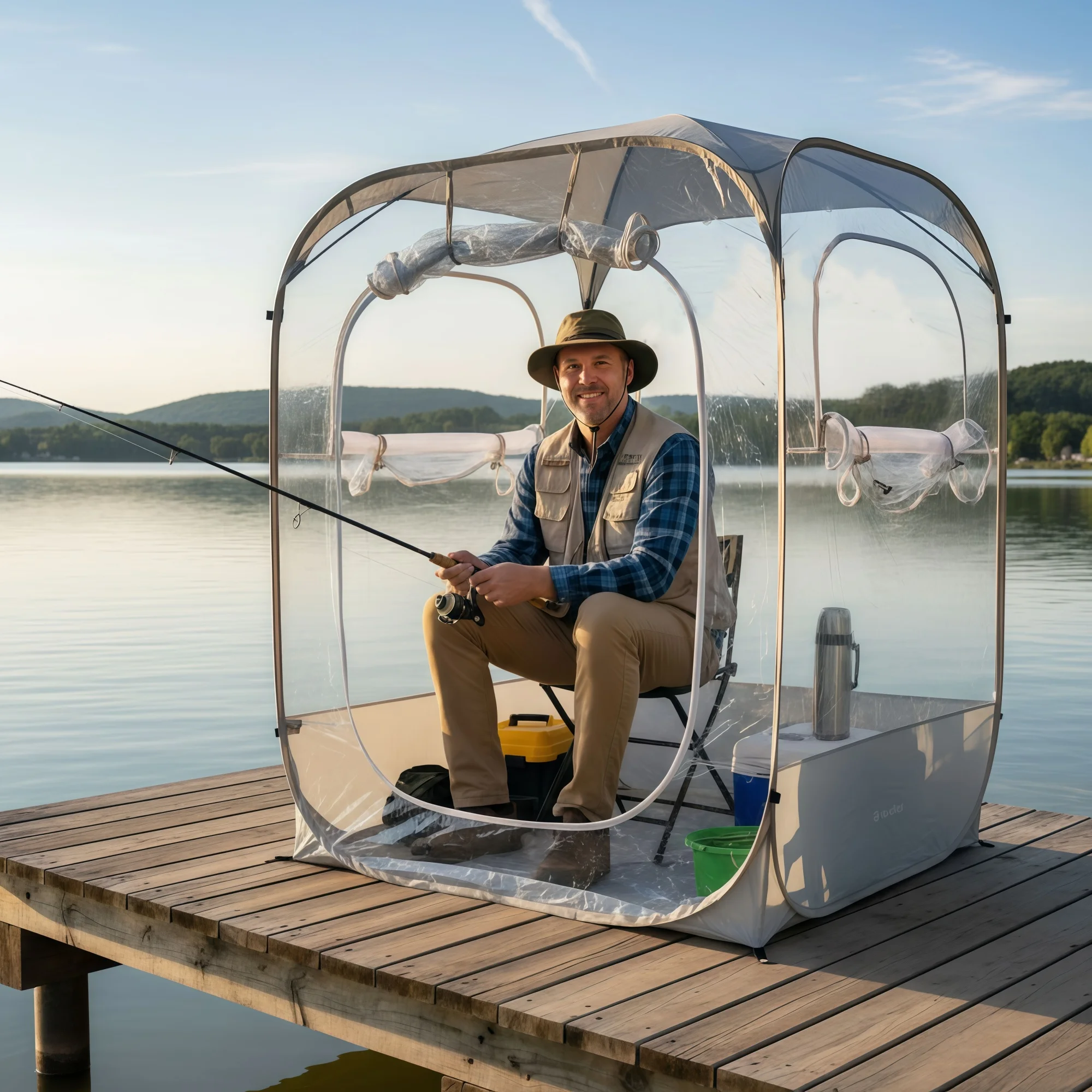 

Instant Portable Outdoor Bubble Tent Weatherproof Sun Shelter for Camping Fishing Sports Events All-Weather Cheering Area