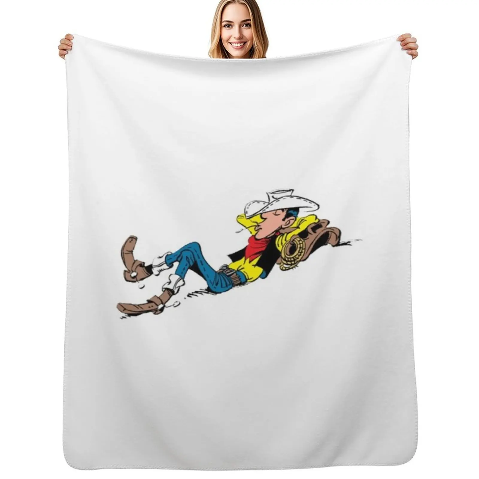 Cobertor Lucky Luke, cobertor decorativo elegante, presente para amigos e colegas de quarto