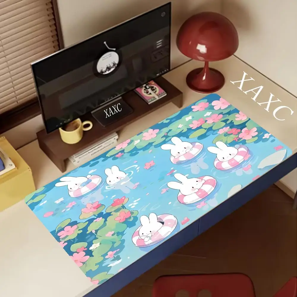 Gaming keyboardpad Office Soft Non-Slip Carpet Rubber Mice Pad New Models Cute Rabbit Pink Anime Mousepad Home HD Print  XAXC