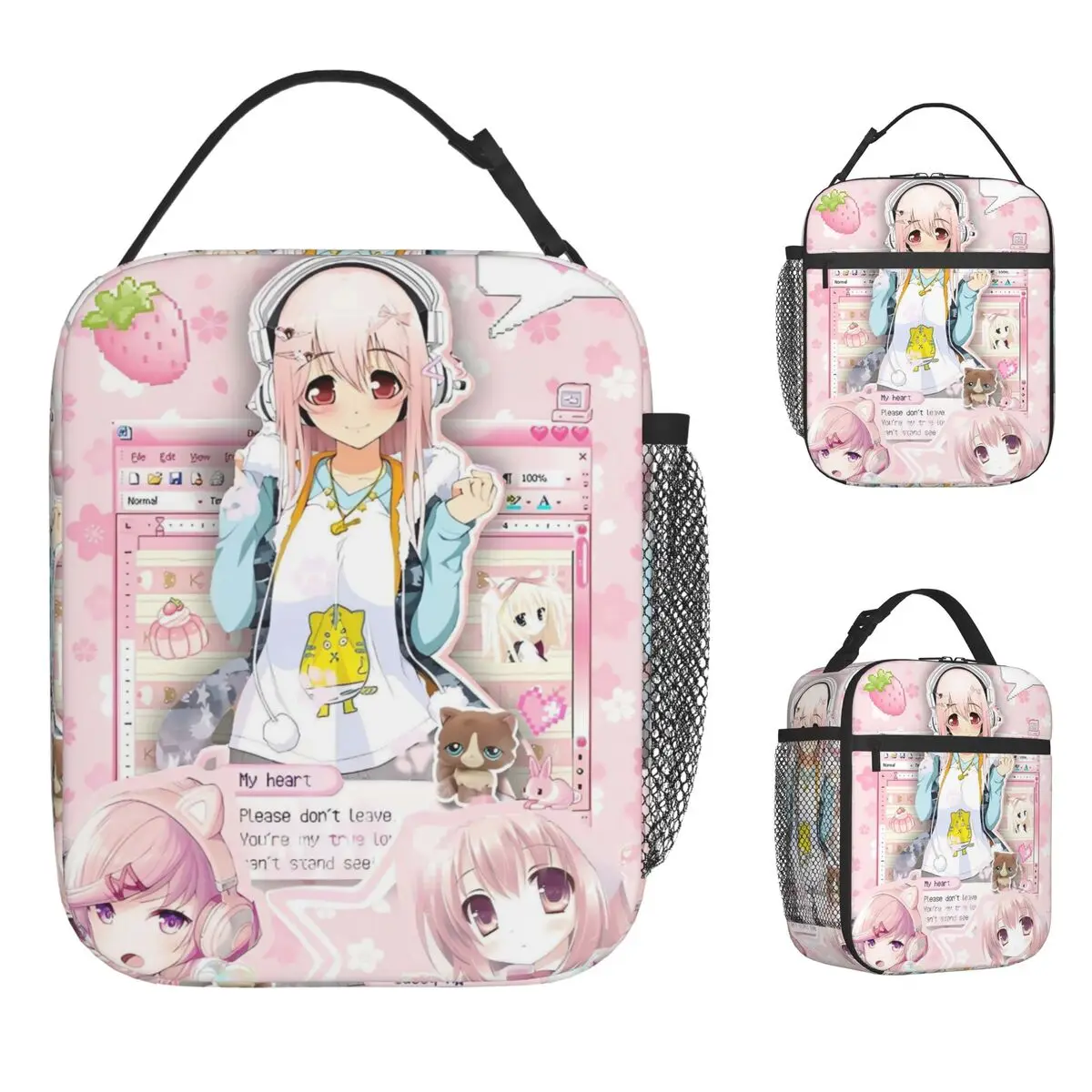 

Японская сумка для обеда Sonico унисекс, персонализированный ланч-бокс, винтажная дорожная сумка-холодильник, портативная термосумка из оксфорда