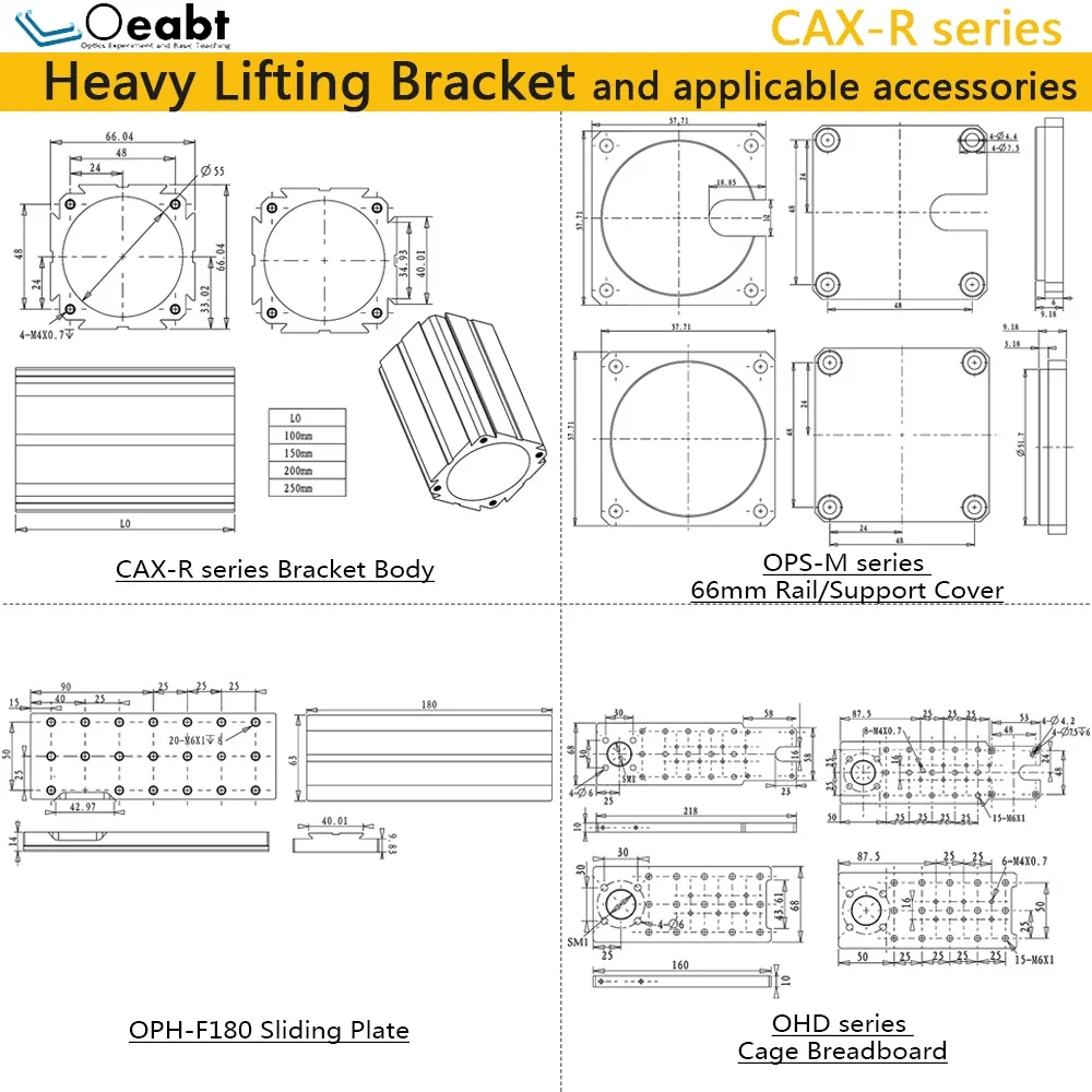 CAX-R Series Nặng Nâng Chân Đế Có Thể Điều Chỉnh Kính Hiển Vi Đứng Nghiên Cứu Khoa Học Quang Học Thí Nghiệm Đứng 66Mm