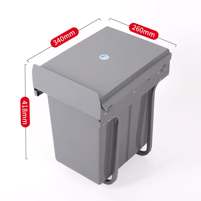 Trash can kitchen hidden single bucket 1 × 20L cleaning bucket pull-out retractable