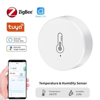 Tuya Zigbee Temperature And Humidity Sensor App Control Indoor Thermometer Monitor Home Automation Works With Alexa Google Home