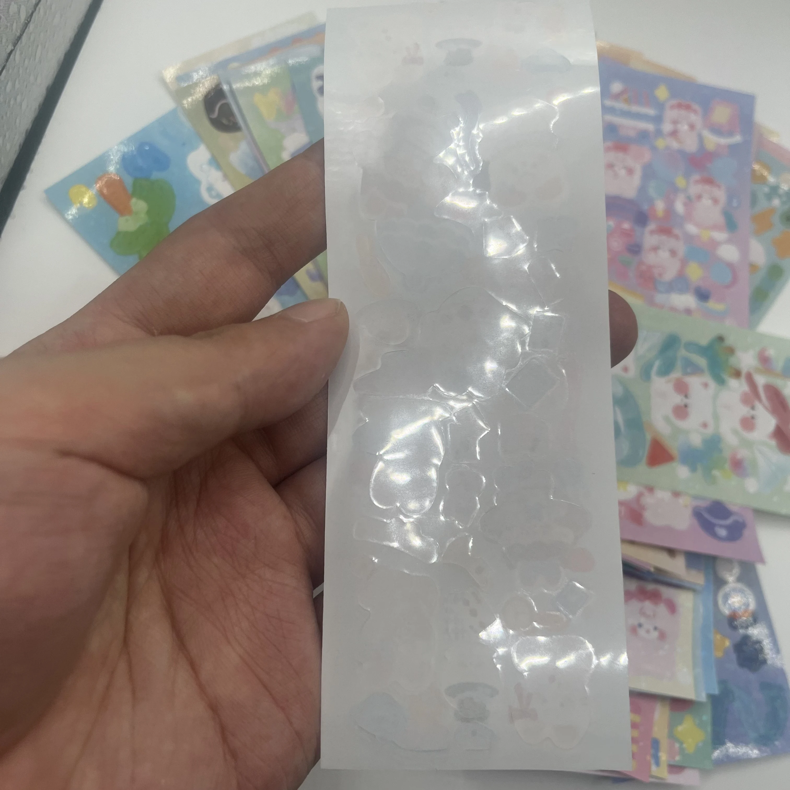 45pcs Plastic Material Stickers  NO Repeat Cute Rabbit Stickers Cat and Puppy Animal Stickers Random Styles