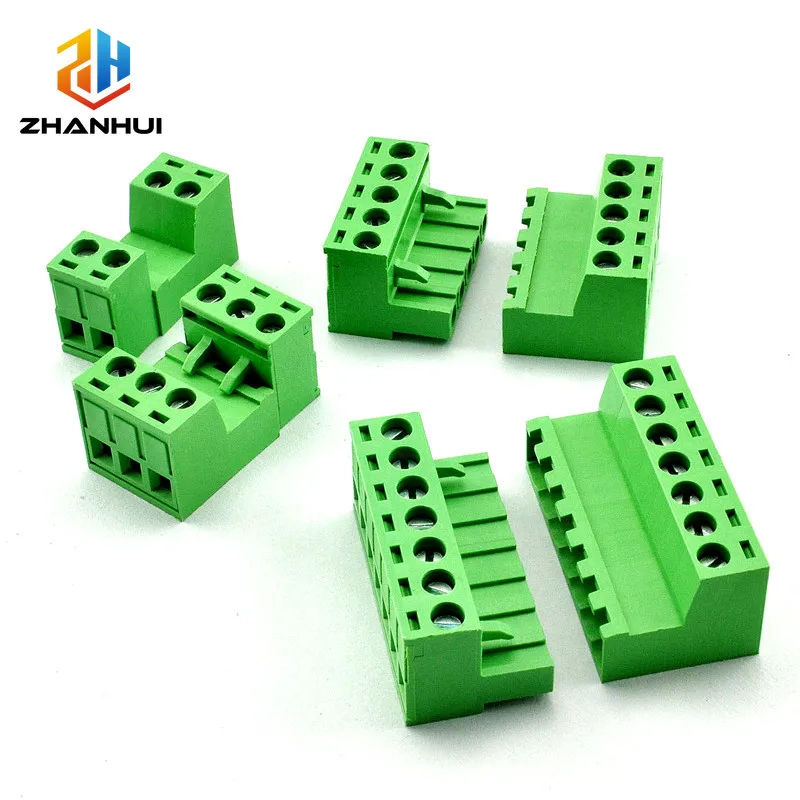 1 Pair KF2EDGKR 5.08mm Butting Pluggable Terminal Block 2-10Pin Screw Type Plug-in Connection Connector
