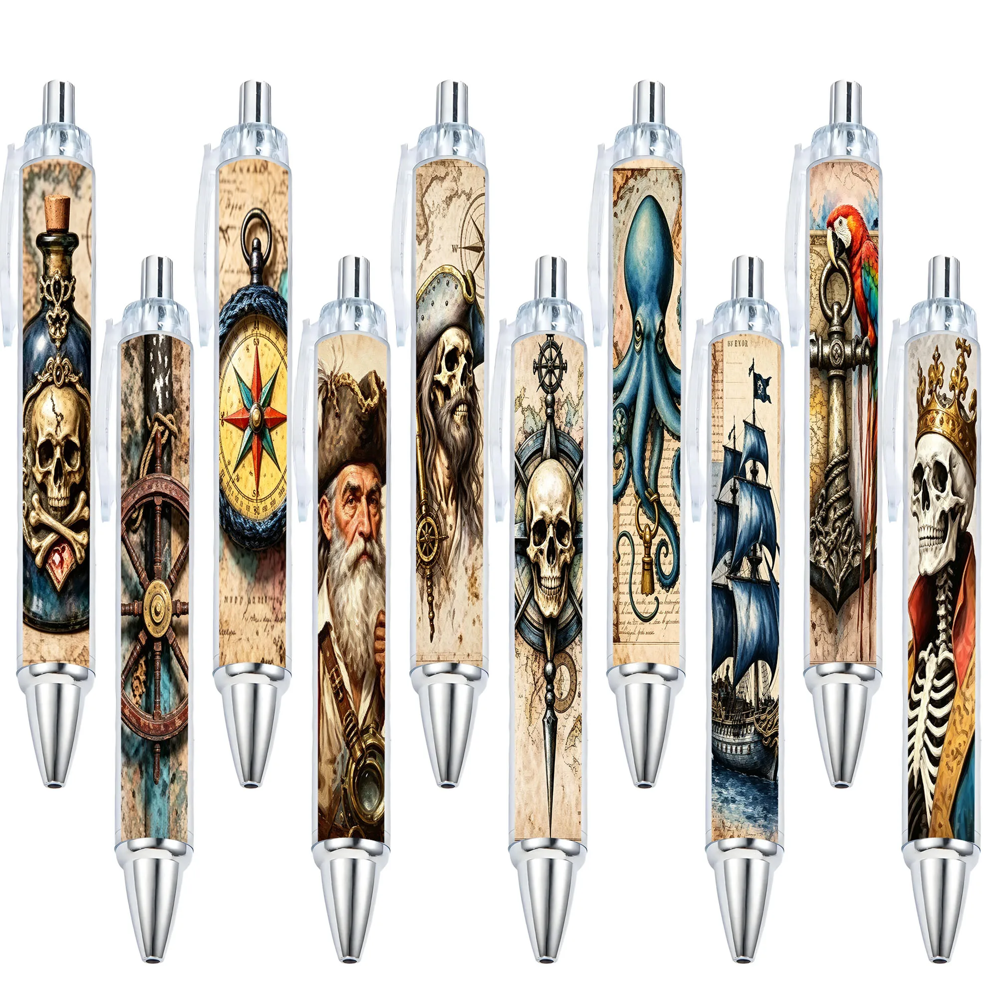 10-canetas-retro-com-tema-pirata-para-navegacao-caneta-neutra-de-pressao-caneta-de-escrita-para-estudantes-caneta-de-presente-com-padrao-aleatorio-para-a-volta-as-aulas