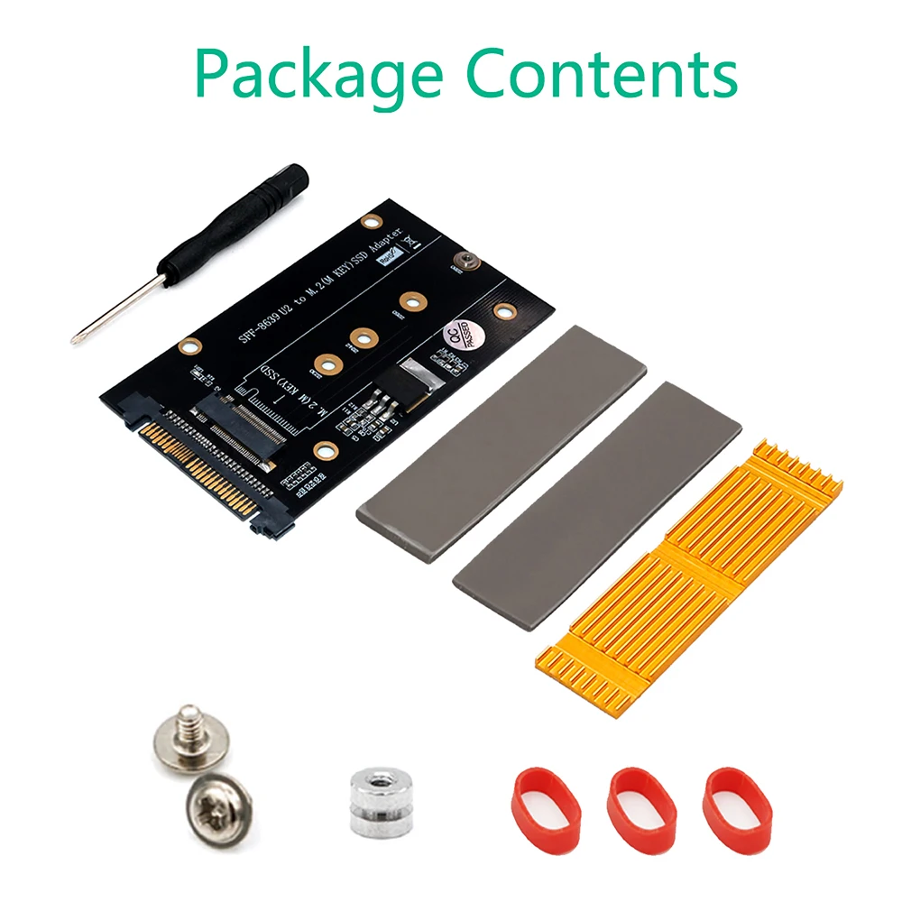 

M.2 SSD to U.2 Adapter M.2 NVMe SSD to PCI-e U.2 SFF-8639 Adapter PCIe M2 Converter with M.2 SSD Cooling for Desktop Computer PC