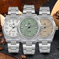 San Martin 38mm Luxury Watch NH35 Automatic Mechanical Wristwatch Stainless Steel 100m Waterproof Sapphire Men Fashion Watch