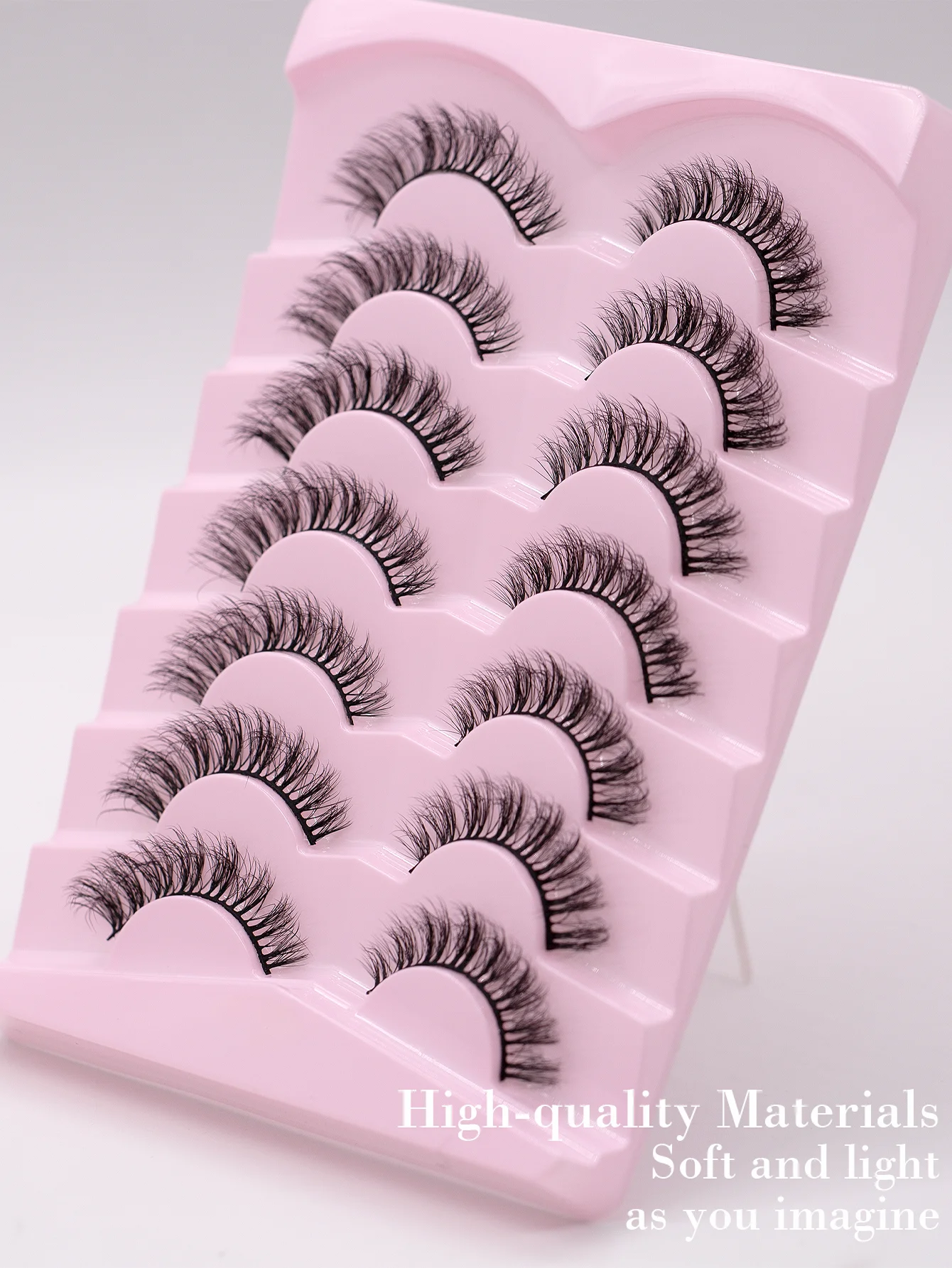 FindLove 7 paires de cils en forme de renard, Extension de cils volumisés, Dense et moelleux, 5-15mm, Manga, Faux cils en vison