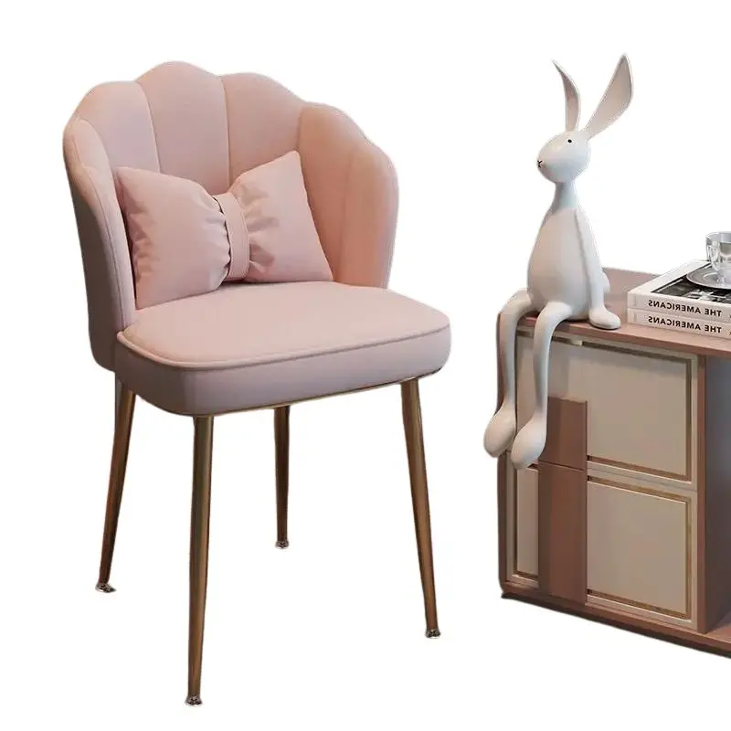 Luxury Living Room Chair Home Light Backrest Designer Bedroom Dressing Table Makeup Chair Nordic Meuble De Salon Furniture