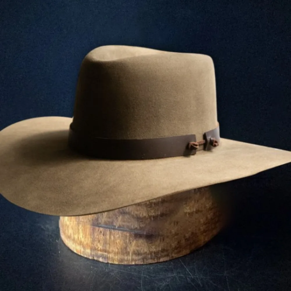

New Wool-Blend Panama Hat for Men Stylish Jazz Formal Hat with Upturned Brim for Fall and Winter