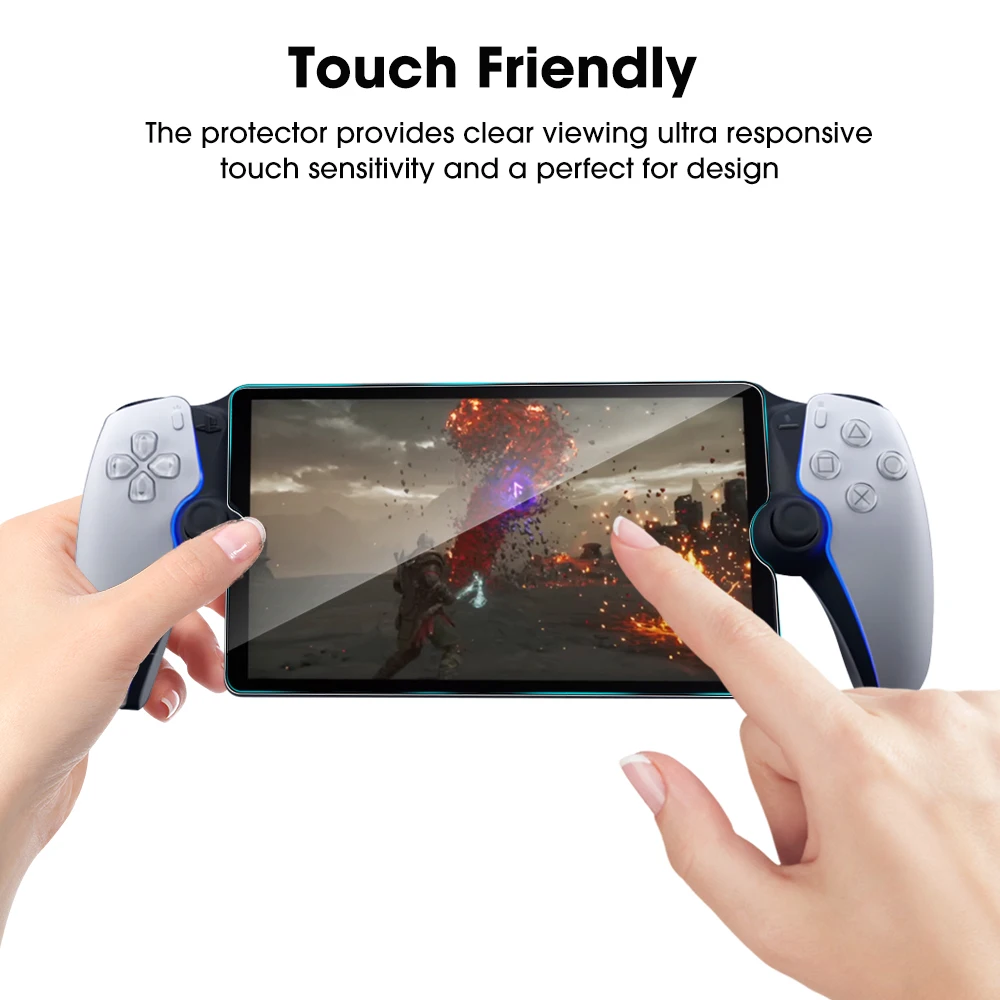 2.5D Full Glue Tempered Glass for Sony PlayStation Portal Remote Play Games Console Clear Screen Protector Protective Glass Film