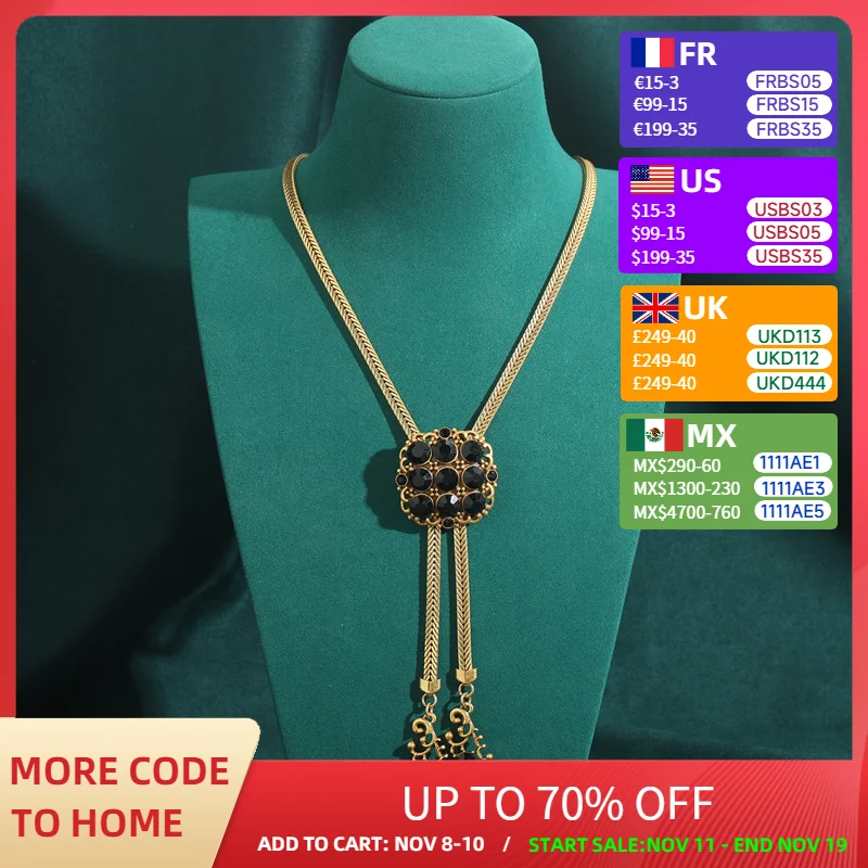 

Винтажная цепочка золотого цвета, черные стразы, кисточка, циркониевые ожерелья, колье-воротник для женщин, антикварные ювелирные аксессуары, роскошные аксессуары