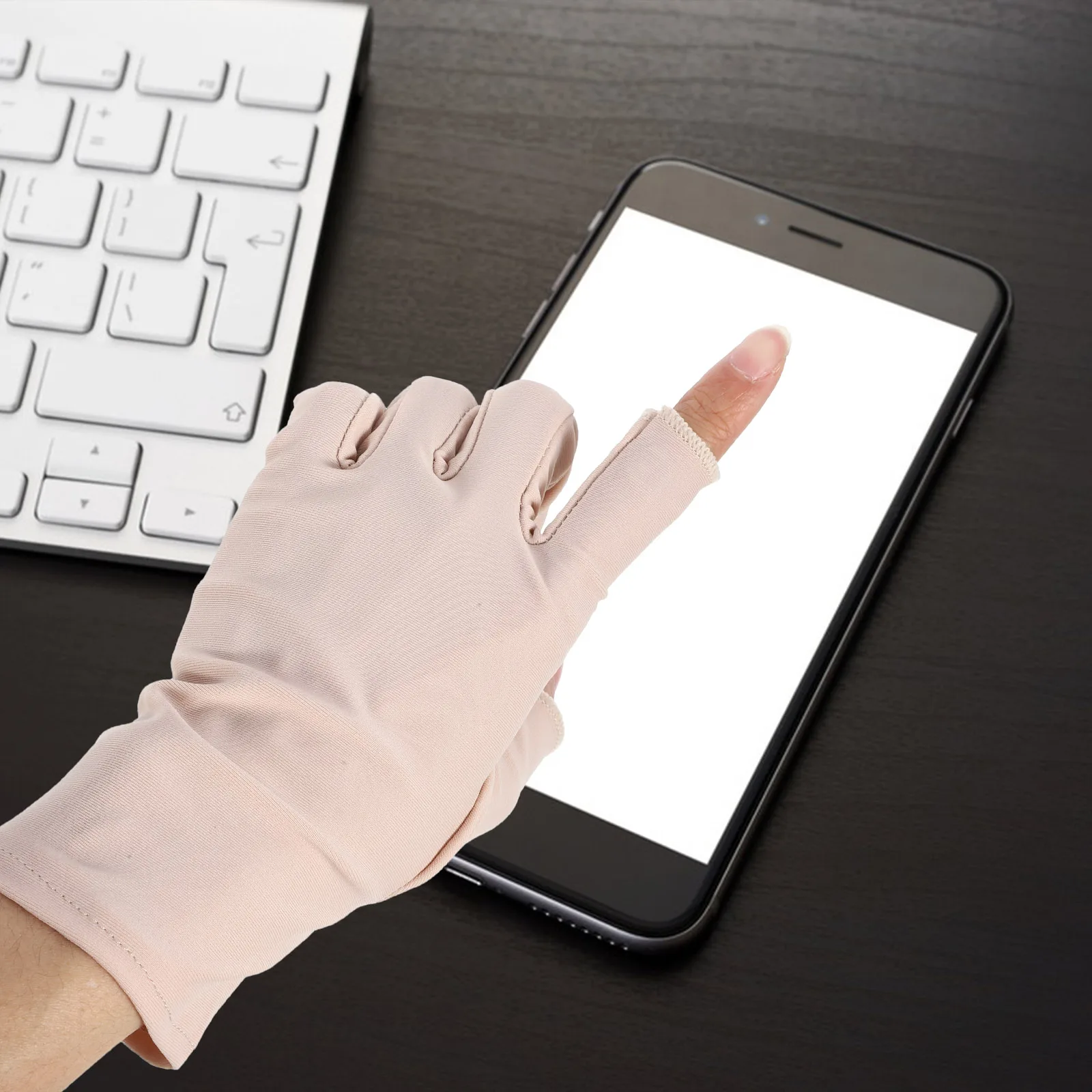 

UV Protection Driving Gloves for Women Summer Half Finger Cloth Mittens Antislip Comfortable Sun Gloves Sports Cycling Outdoor