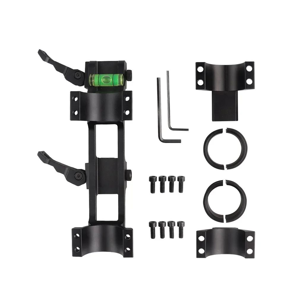 25.4/30mm QD Scope Mount met Waterpas 20mm Rail Quick Release Tactische Speelgoed Pistool Riflescope Dual Ring Base