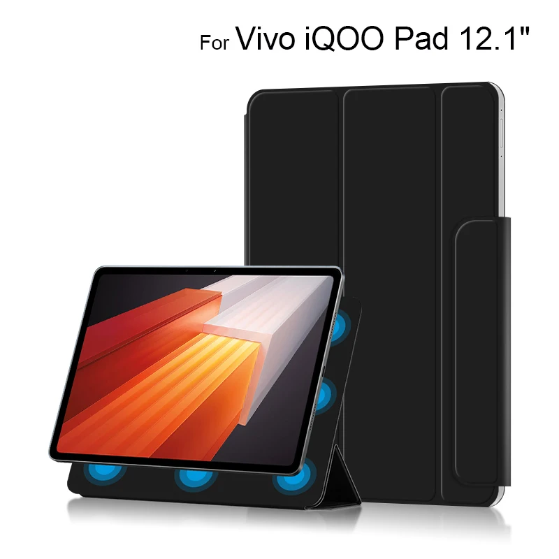 Smart Case For Vivo iQOO Pad 2023 12.1 inch Vivo Pad 2 2nd generation Tablet Case Strong Magnetic Adsorption Cover Shell Wake UP