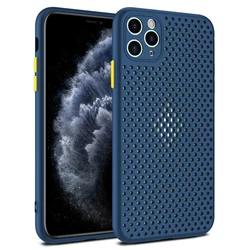 Heat Dissipation Silonce Case For iPhone X XR XS 11 12 13 mini 14 15 Pro Max 7 8 Plus SE Thin Soft TPU Breathable Mesh Cover