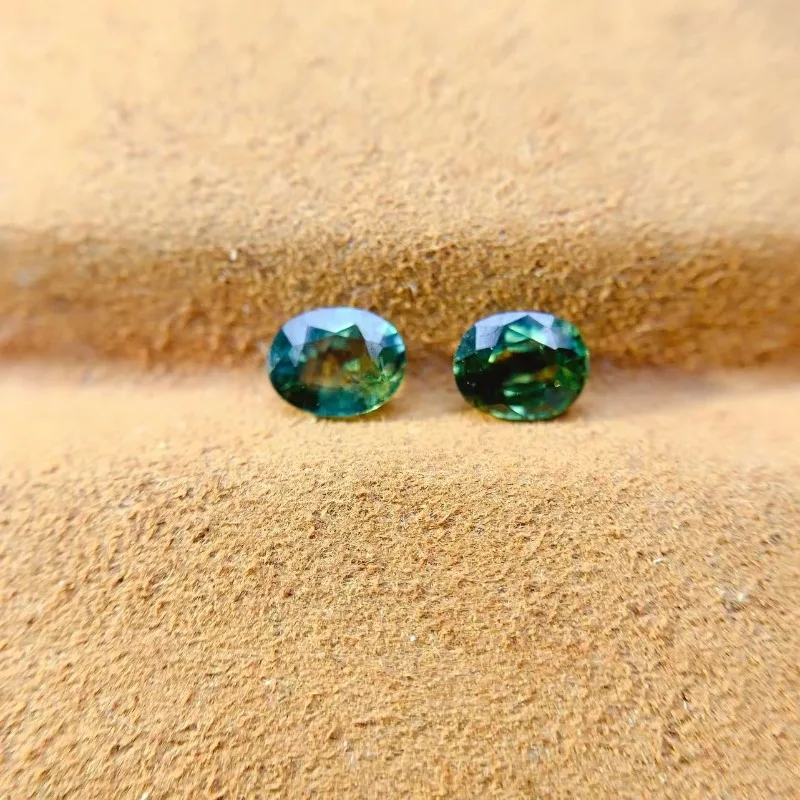 

New Arrival Wholesale High Quality Oval Cut Natural Loose Gemstones Blue Green Sapphire