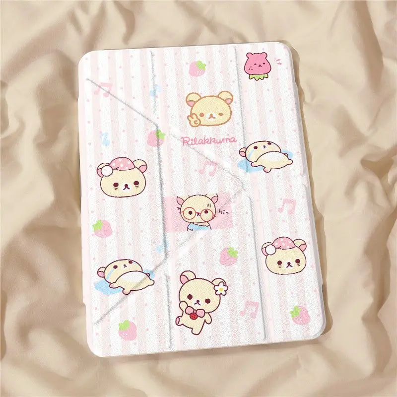 

Strawberry Easy Bear Case For iPad Air 11 Case 10th 11th A16 9th Cover iPad Pro 11 4 5 10.9in 12.9 M2 M3 M4 Mini 7 Pencil Holder