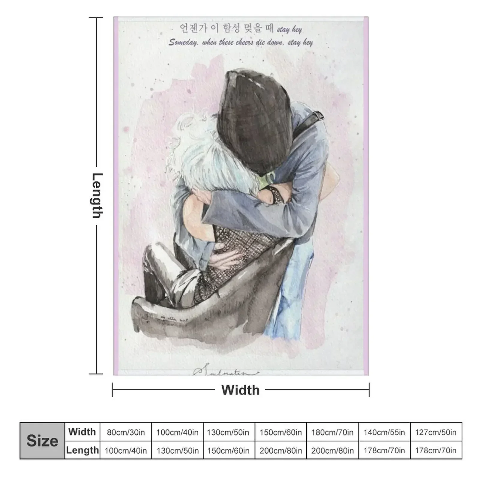 This is Love - Soulmate Lyrics Vsn Throw Blanket couch cozy soft plush fuzzy picnic outdoor blanket