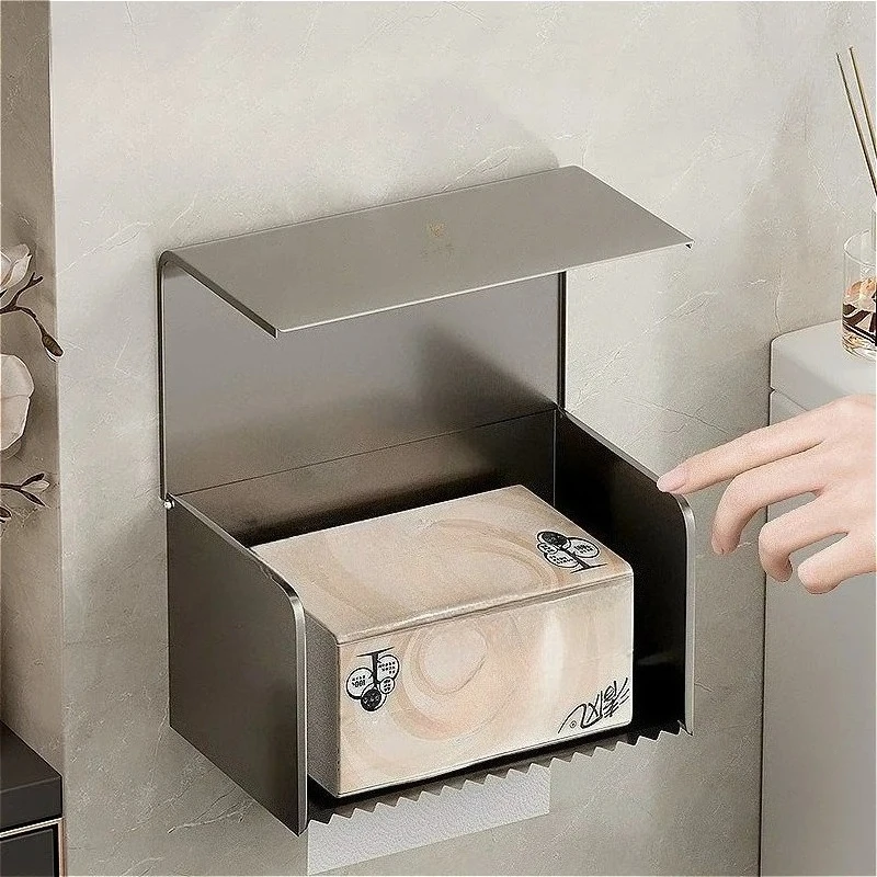 

Waterproof Wall Mounted Roll Paper Drawer Toilet Roll Holder Tissue Holder Bathroom Accessories Paper Towel Holders for Kitchen