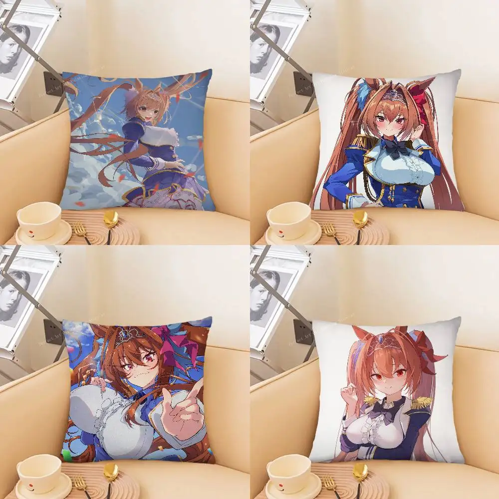 Daiwa Scarlet Anime Uma Musume Pillow Case Fashion Square Pillowcase Bedroom Sofa Room Ins Decoration Leisure