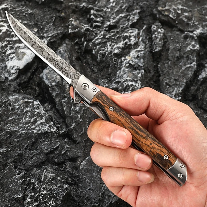 Высококачественный фруктовый нож, портативный узор, стальной нож, ручной нож высокой твердости, нож для мяса с крышкой, нож для стейка Высококачественный фруктовый нож, портативный узор, стальной нож, ручной нож высокой твердости, нож для мяса с крышкой, нож для стейка