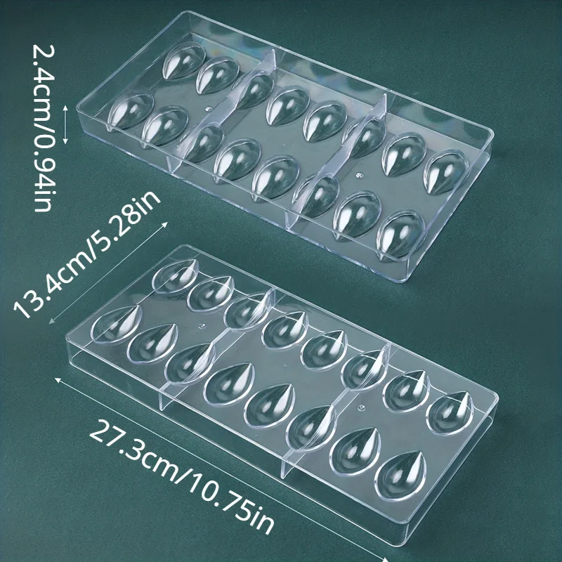 Water Drop Shape Chocolate Mold - Easy to Use and Durable PC Polycarbonate Chocolate Making Mould