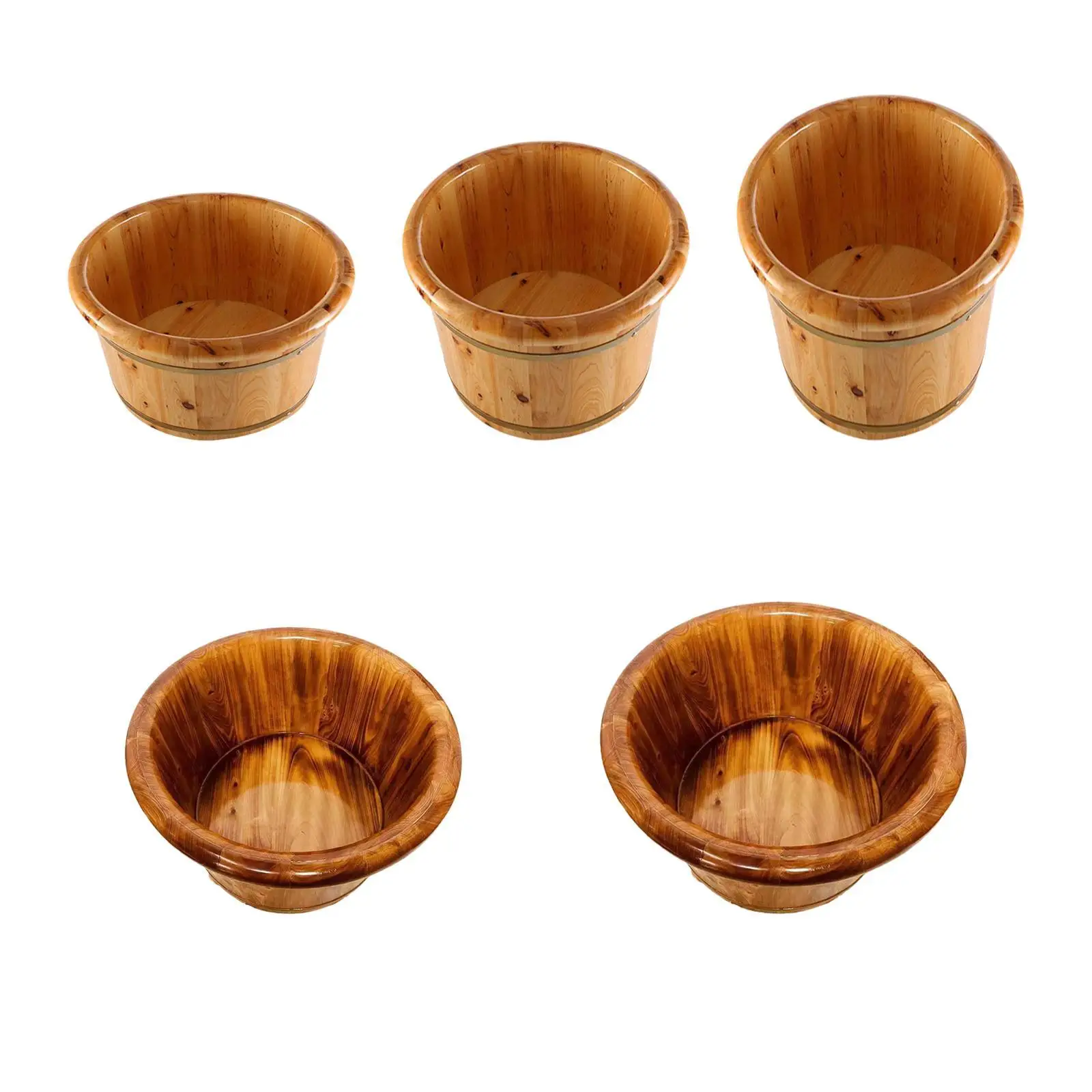 Wood Footbath Basin Feet Pedicure Barrel Multipurpose Foot Soaking Bath Basin Basin Tub Foot Soaking Basin for Sauna Bathroom